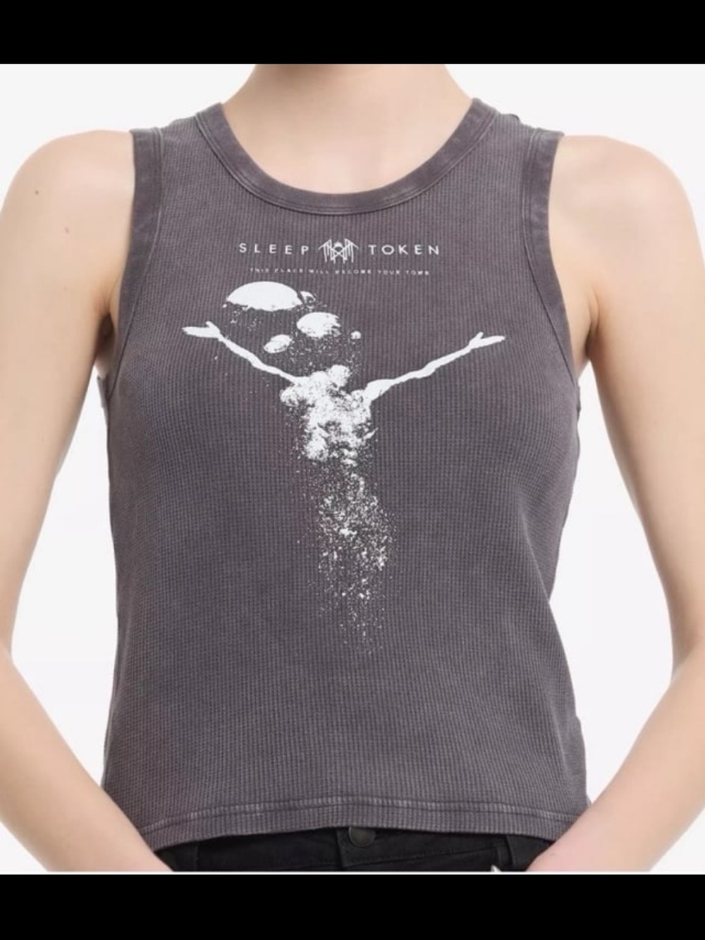 Sleep Token women’s graphic waffle tank-EUC- Large